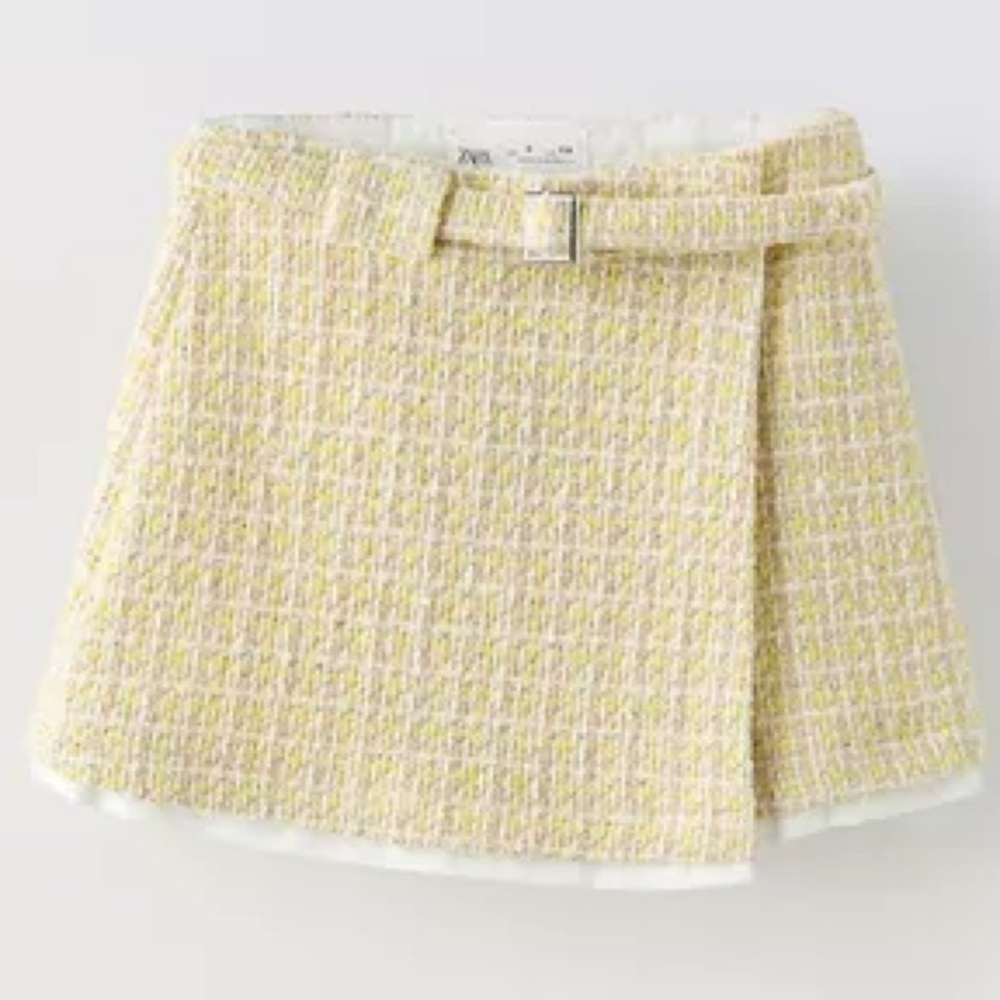 Zara kids TEXTURED SKIRT WITH BELT